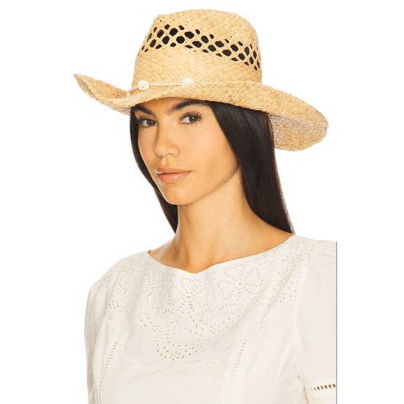 Lack of Color Seashells Cowboy Hat in Natural Small Womens Beach Western - Picture 1 of 16